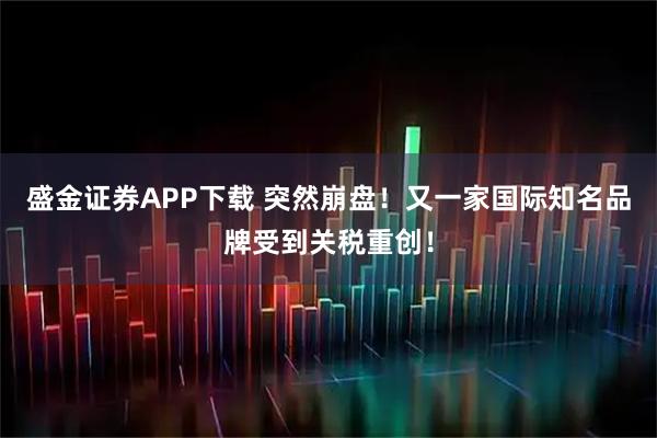 盛金证券APP下载 突然崩盘！又一家国际知名品牌受到关税重创！